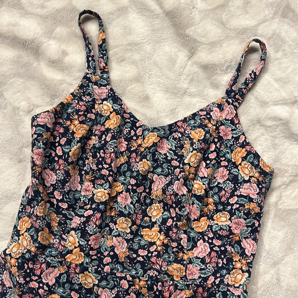 Old Navy Cami Dress Linen Blend Floral Size Small - Picture 2 of 9